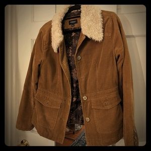 SONOMA Vintage Corduroy Fur Jacket Size S